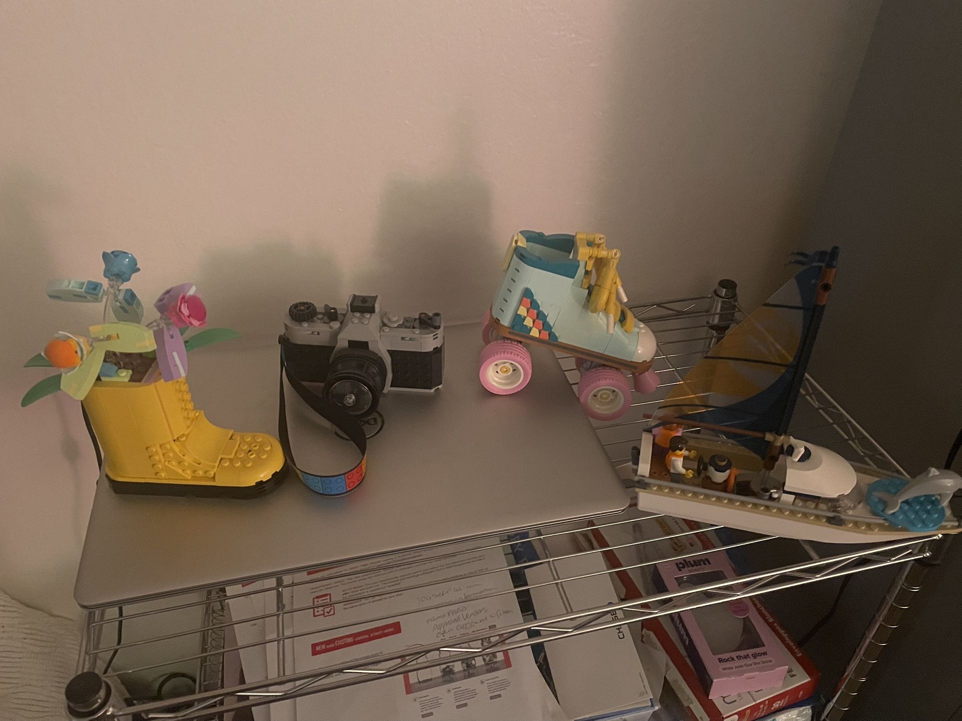Lego Rain Boot, Sailboat, Skate, Camera 