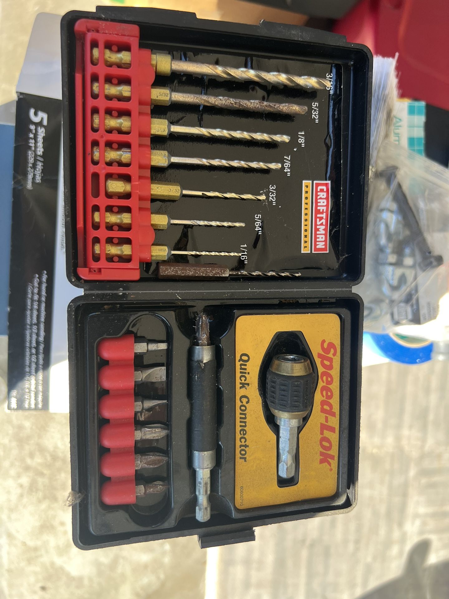 VGC Craftsman Professional Speed-lok Drill Bit Set in case
