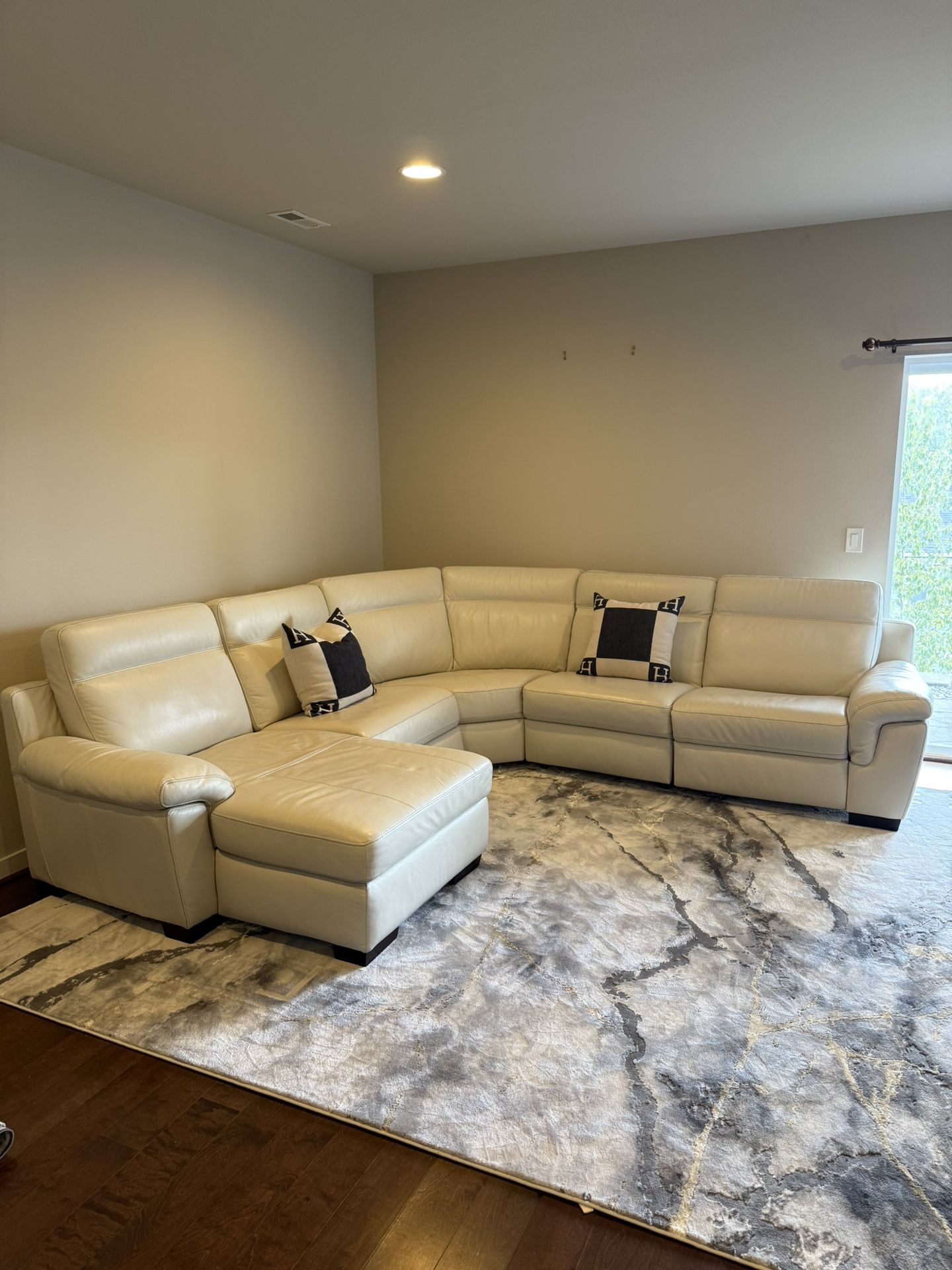 Creme Barbados 3 piece max home Sectional Couch