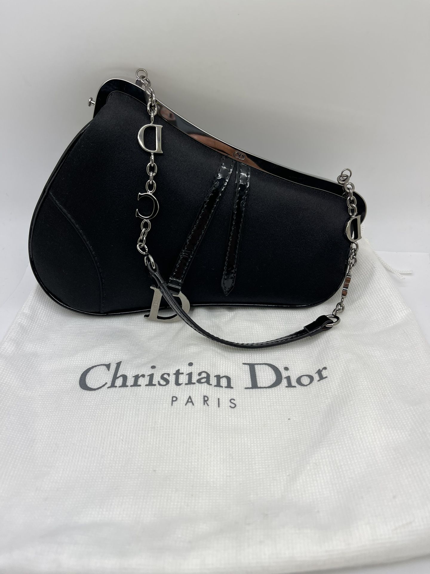 Dior Silver Mini Saddle Bag