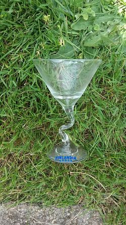 Finlandia vodka martini glasses, set of 11.