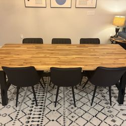 Skogsta Dining Table & 6 Chairs 