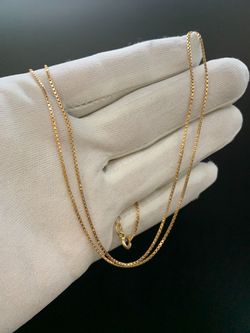 24" 14KT GOLD BOX CHAIN #34598 
