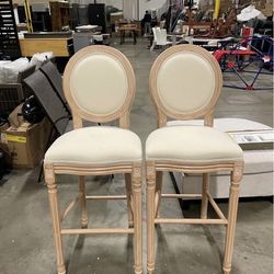 $190 for 4 Assembled New Bar Height Chairs Set of 4 Farmhouse Barstools with Solid Wood Frame