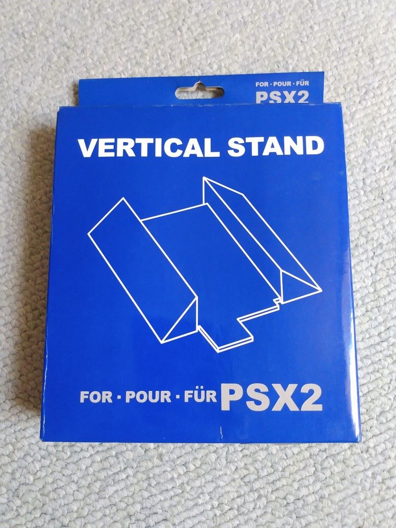 NEW IN BOX VERTICAL STAND DOCK FOR SONY PLAYSTATION PS2 GAME CONSOLE