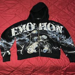 Mixed Emotion Blue And Black Zip up 