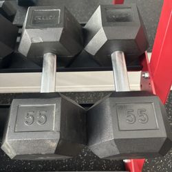 REP 55 Lb & 60 Lb Pair Dumbbells