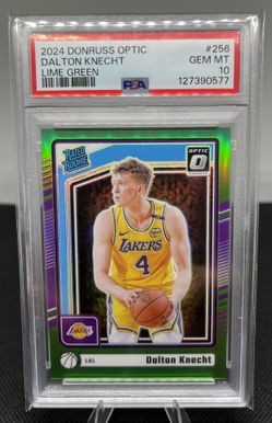 Dalton Knecht 2024 Optic Rated Rookie Lime Green/149 PSA 10 #256