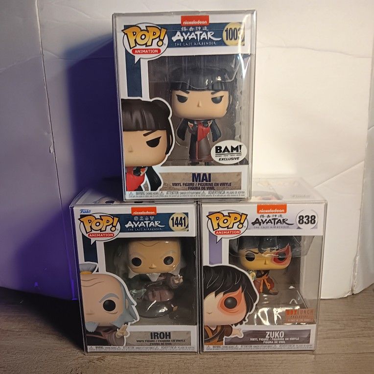Set Of 3 Funko Pop! Collectible Figures from Avatar The Last Airbender