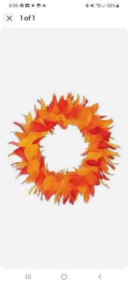 Fall 12 Inch Feather Wreath