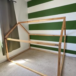 Wooden House Bed/Dino Decor 