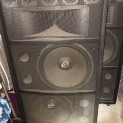 Pair Of Gemini 3200 300 Watt Speakers