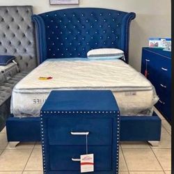 New 4 Pc Bedroom Set In Box 📦 Mattress And Box Spring Included With Purchase