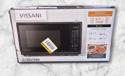 💡Vissani 0.7 cu. ft. 700-Watt Countertop Microwave in Black Store SKU# 1012-647-889💡