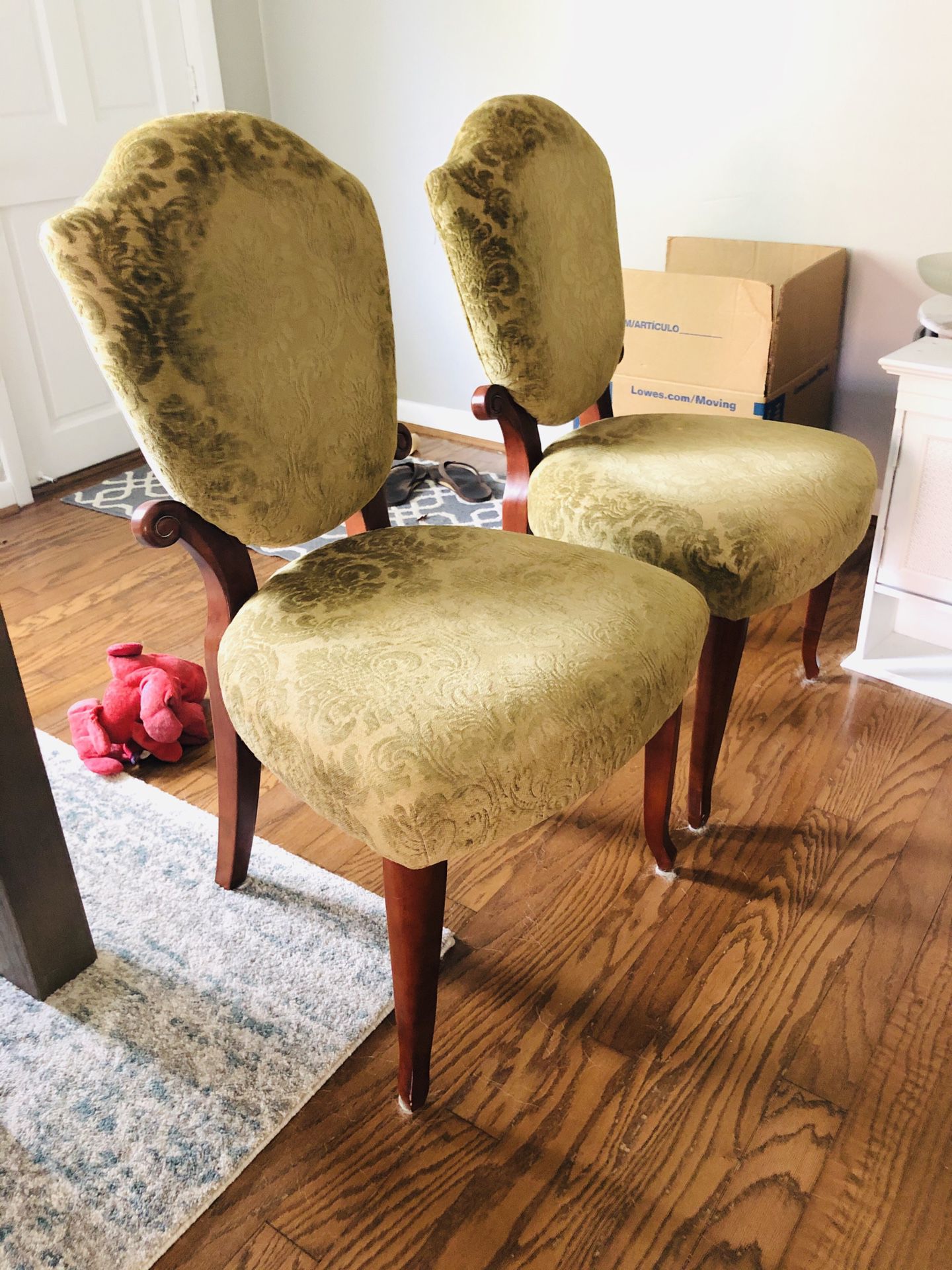 Dining table accent chairs set of 2