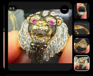 10k gold ring (Hollow) Lab-grown diamonds