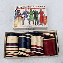 Vintage Poker Chips 1950's With Free Poker Cards!!!
