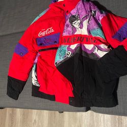Vintage Coca-Cola Albertville 1992 Olympics Puffy Jacket Adult LG