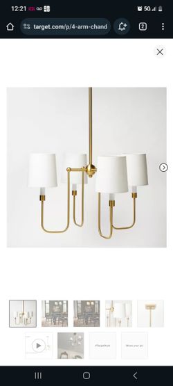 4-Arm Chandelier - Threshold designed with Studio McGee