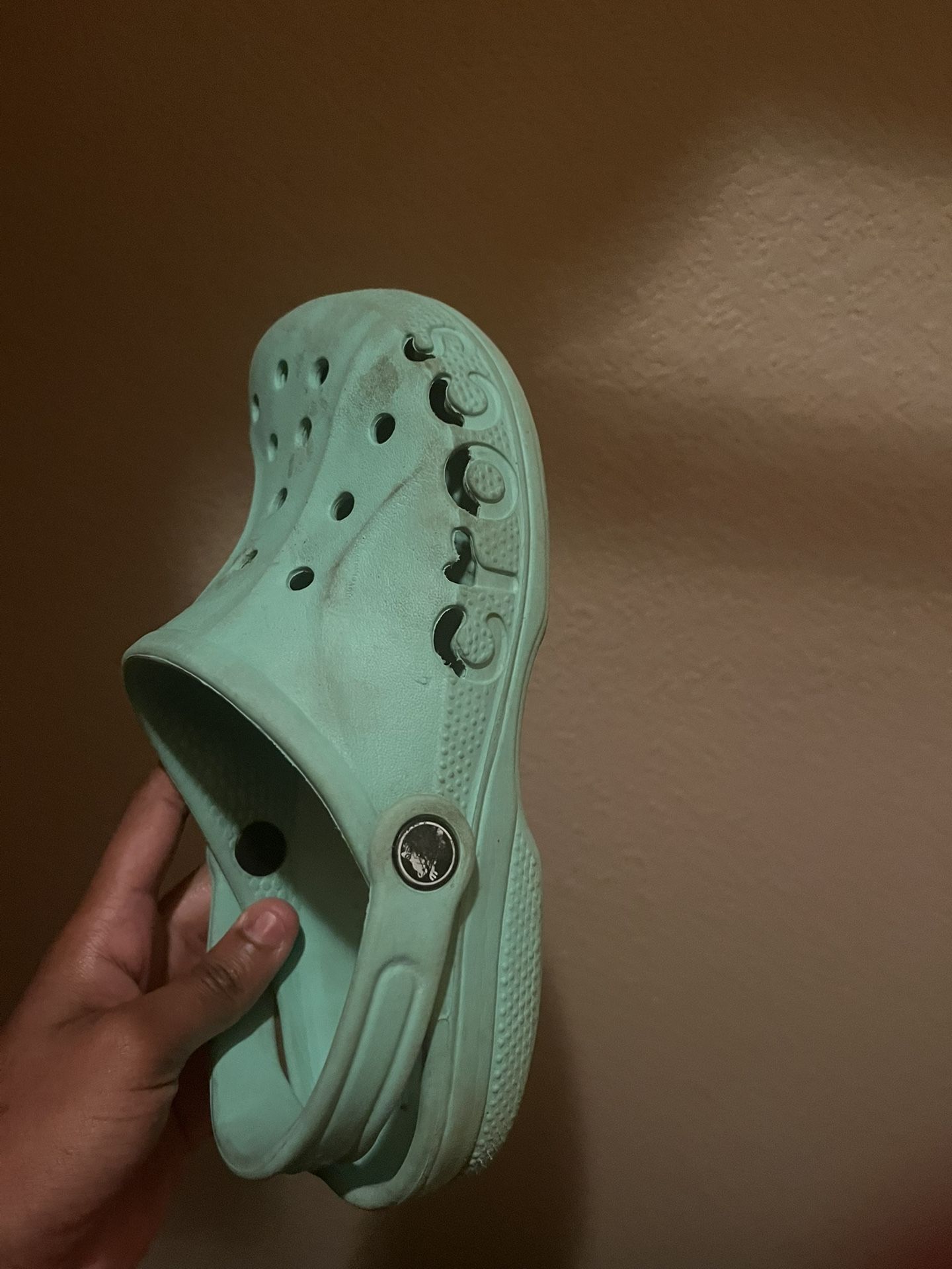 Teal Crocs