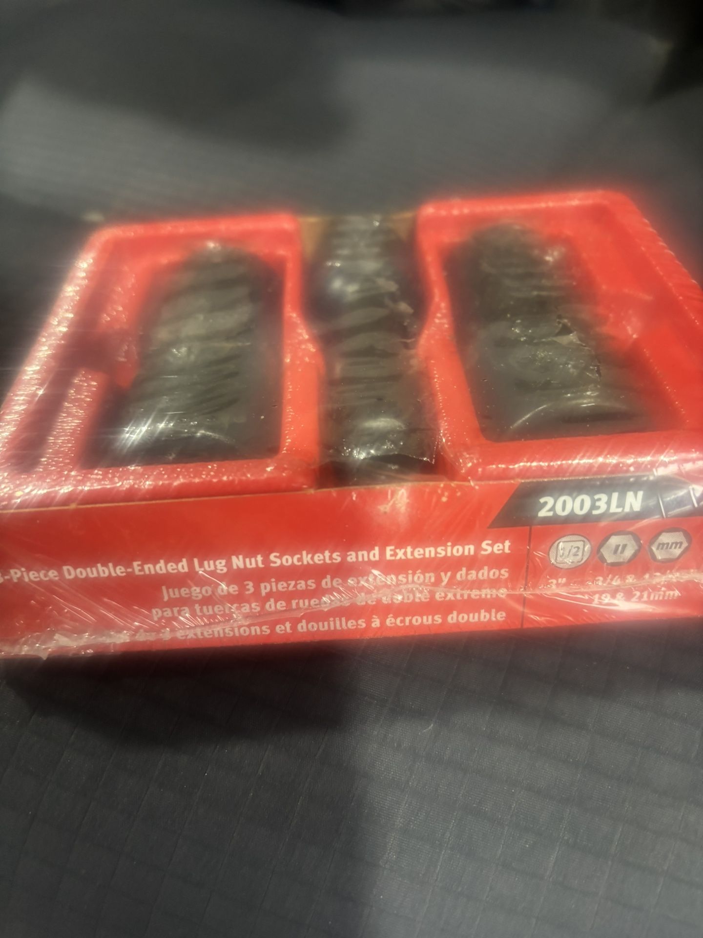 Brand New Snap On 3 pc 1/2" Drive Double-Ended Lug Nut Socket Set