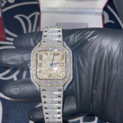 Moissanite Carti Two Tone Watch Brand New With Box and Certificate 