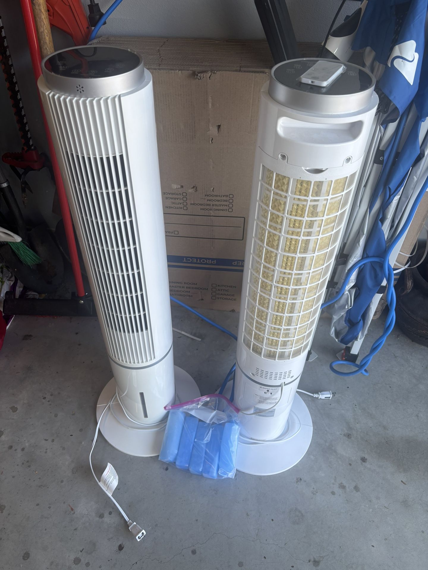 2 ARCTIC COOLER + EVAPORATIVE AIR COOLER FANS!!