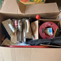 Rubber Float, Taping Knife, Trowel & Fish Tape