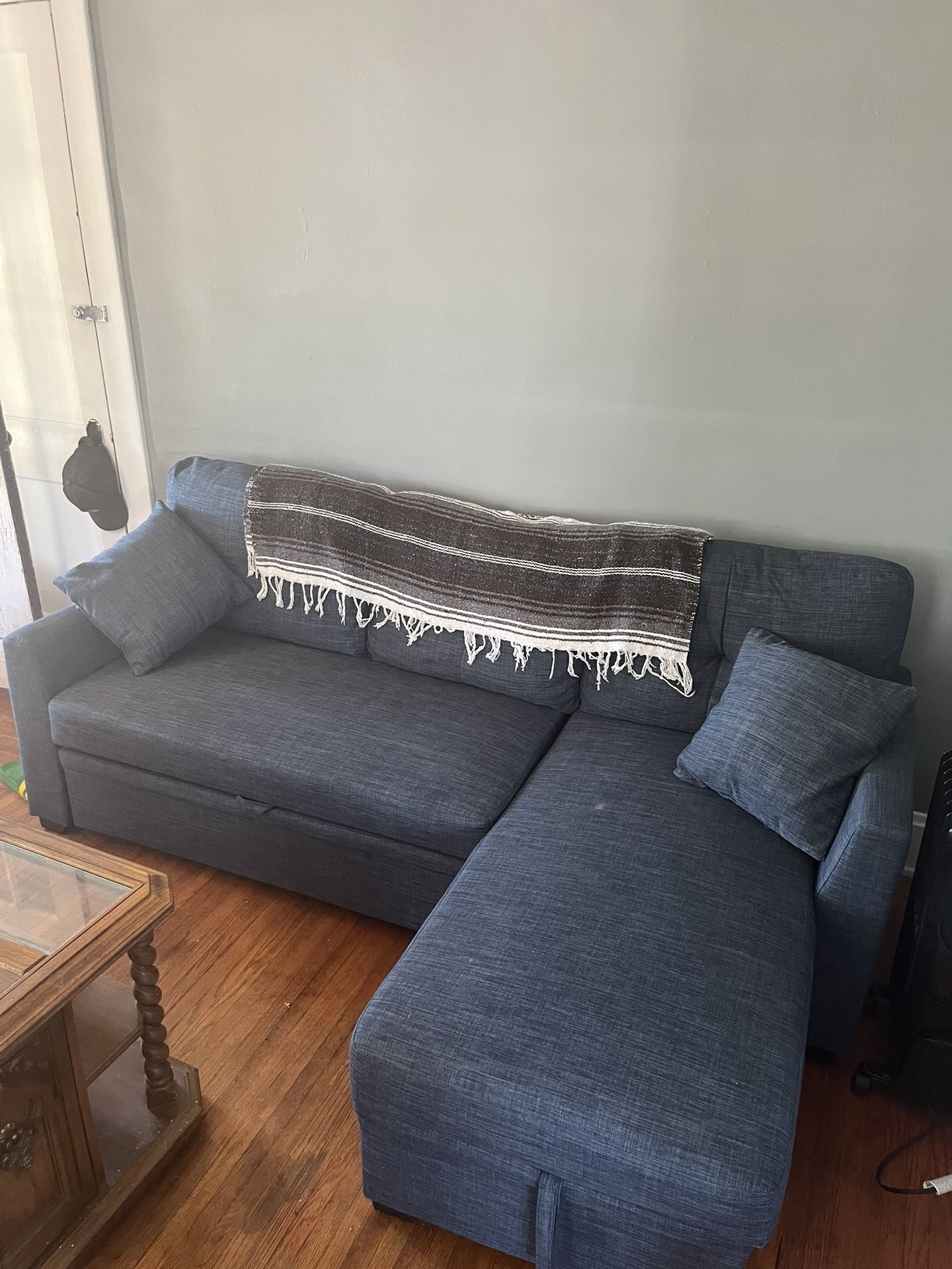Pull-out Sleeper Sofa With Storage In Chaise. $450 On Wayfair And Nearly Brand New.