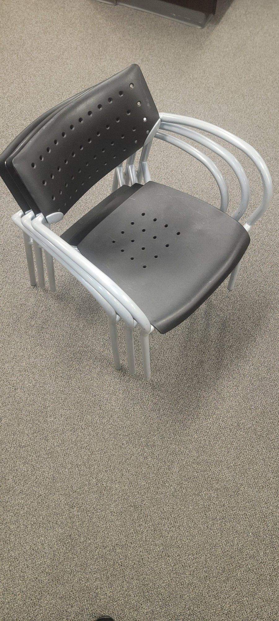 Indoor/outdoor Stackable Metal And Plastic Chairs