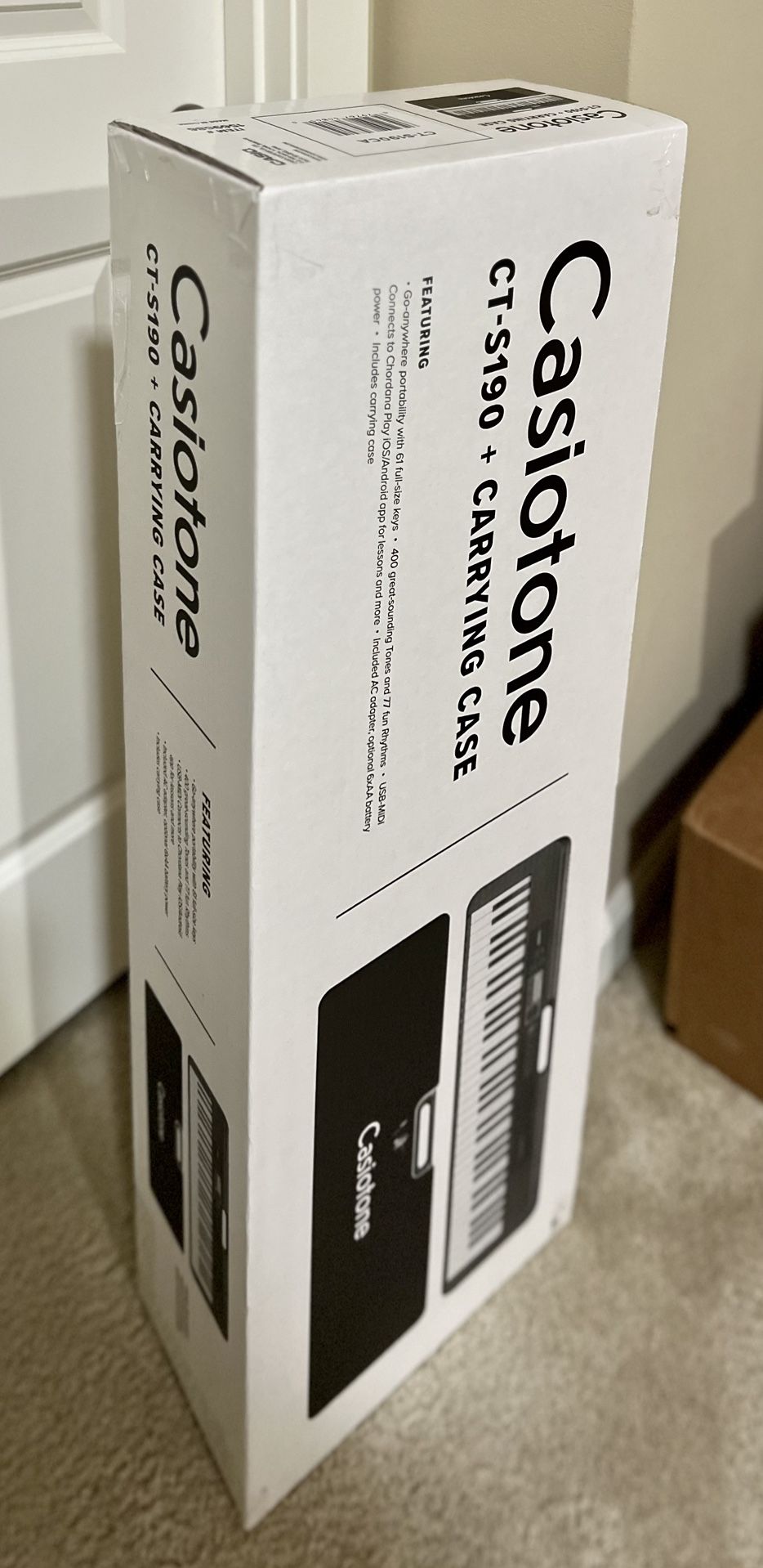 Casio Casiotone CTS190 61Key Portable Keyboard Bundle for Sale in