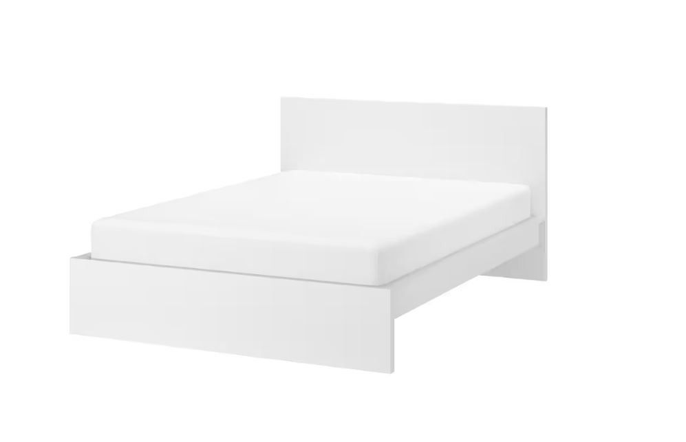 Ikea MALM bed frame, white, full size