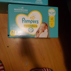 Pampers Swaddlers Size Nb W Wipes