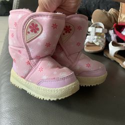 Pink Stride Rite Girl Boots (size 5) 