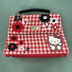 Sanrio Hello Kitty Floral Houndstooth Crossbody Bag - BoxLunch Exclusive