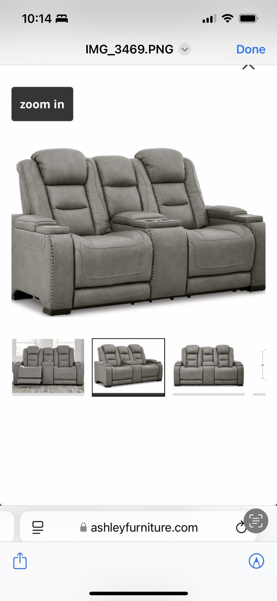 Leather Sofa And Loveseat Electric Recliner Set 