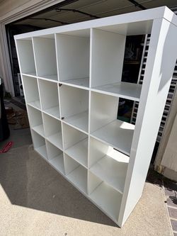 IKEA KALLAX 4x4 White Cube Shelf / 16-Cube Storage Unit