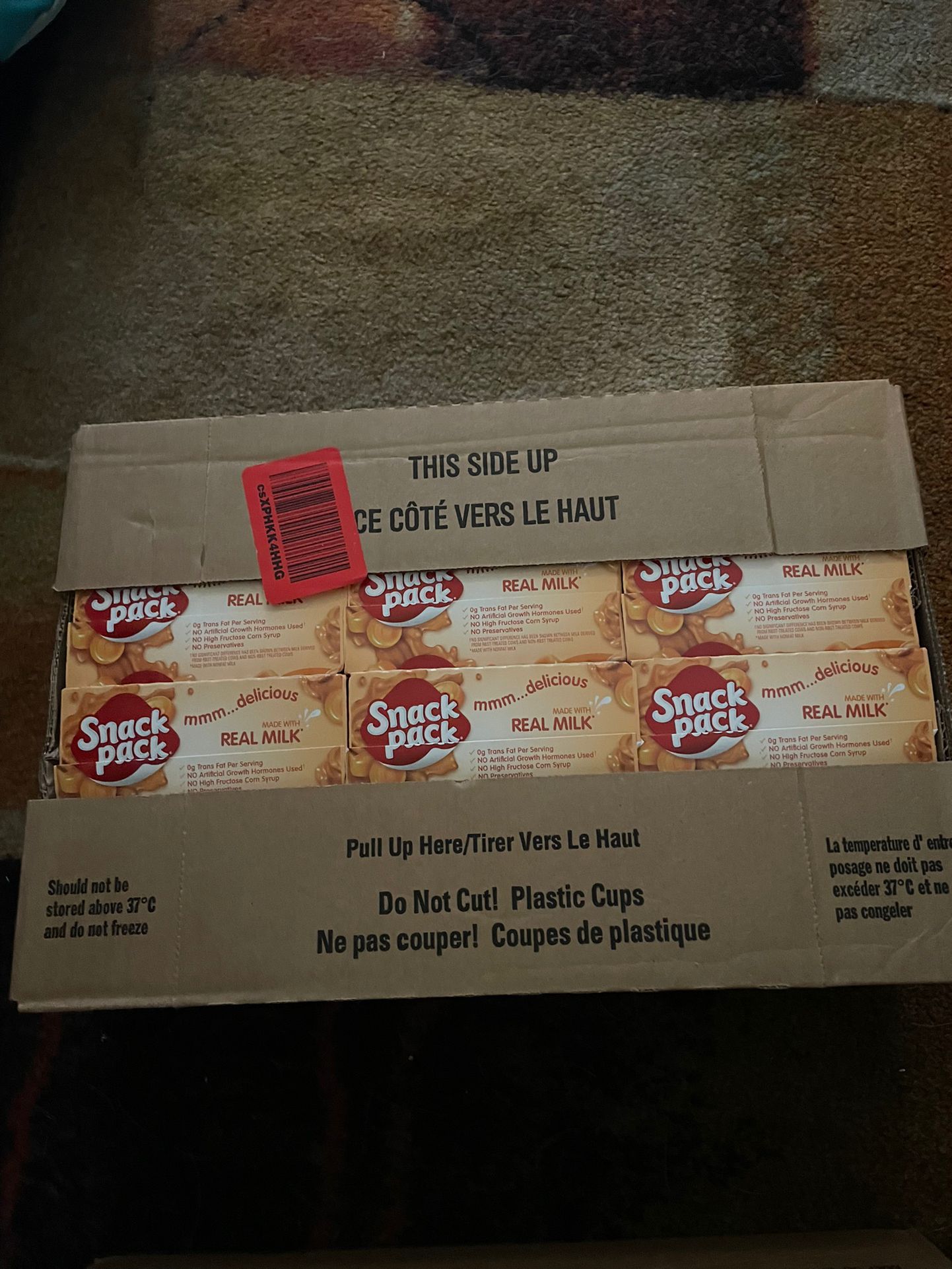 Butterscotch Pudding Snack Pack Cups 12x4 Packs 48 Cups Exp 5/30/2024
