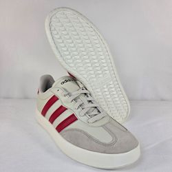 Adidas Barreda Mens Size 10.5 Low Top Shoes JR1319 Alumina Better Scarlet Beige