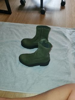 Women Boots Dark Green