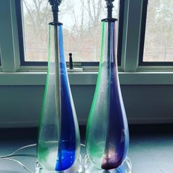 Vintage Murano Glass Table Lamps