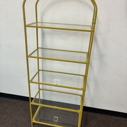 Modern Gold Glass Shelf – 5 Tier