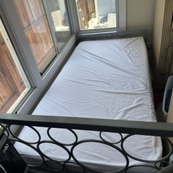 Twin mattress And Bed Frame -Twin Size  With New Mattress