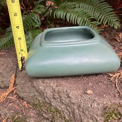 Haeger Pottery Green Square Vase Plant Pot