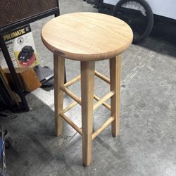 Solid Wood Bar Stool – Natural Finish