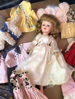 Antique dolls from the 40s with full wardrobe.