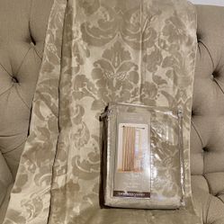 New - Pair Of HomeTrends Brownstone Curtain Panels (2)
