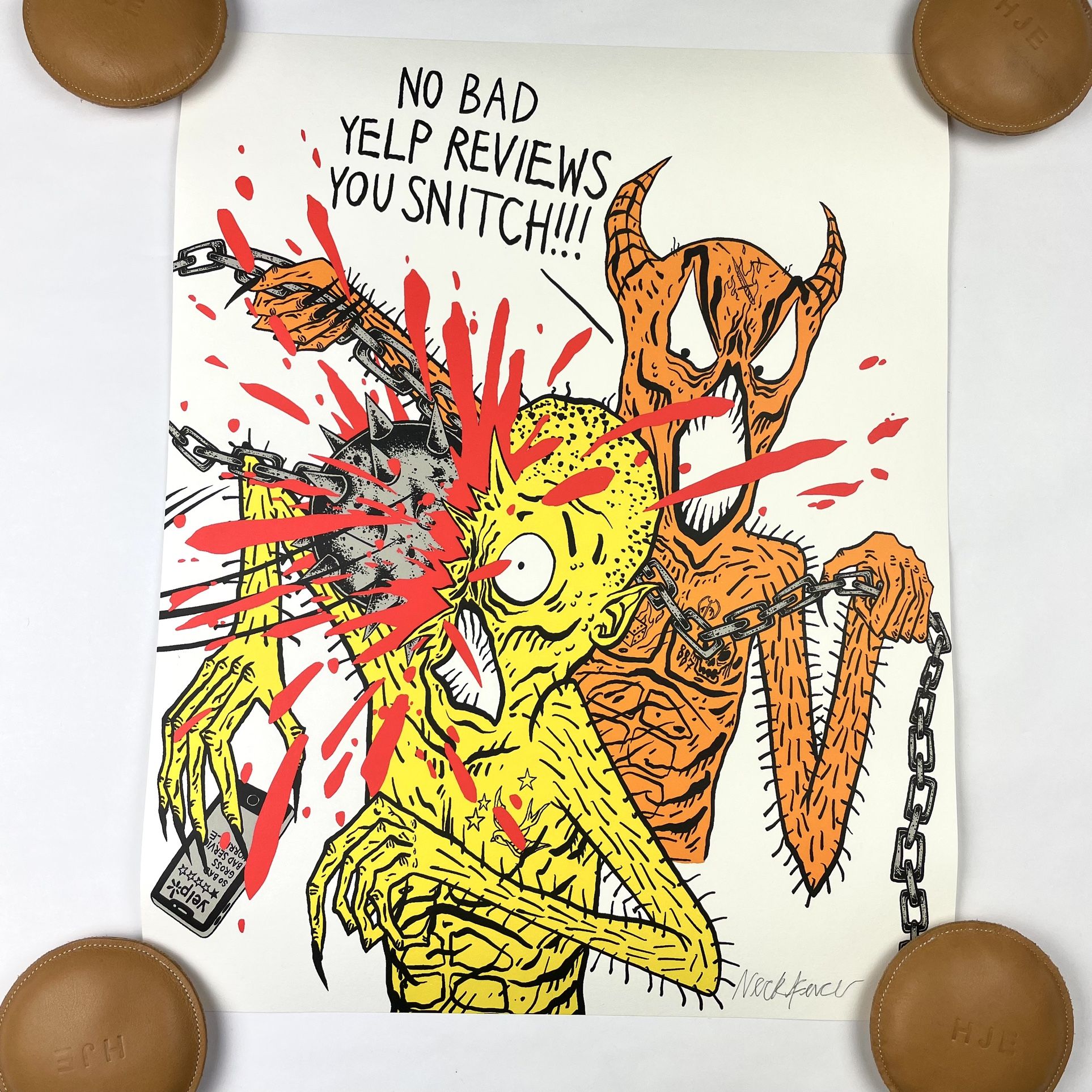 Neckface “No Reviews” Art Print - SIGNED & NUMBERED!