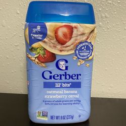 Lil Bits Cereal Banana Strawberry Oatmeal 8oz New