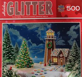 Glitter Christmas Jigsaw Puzzle 500 Piece